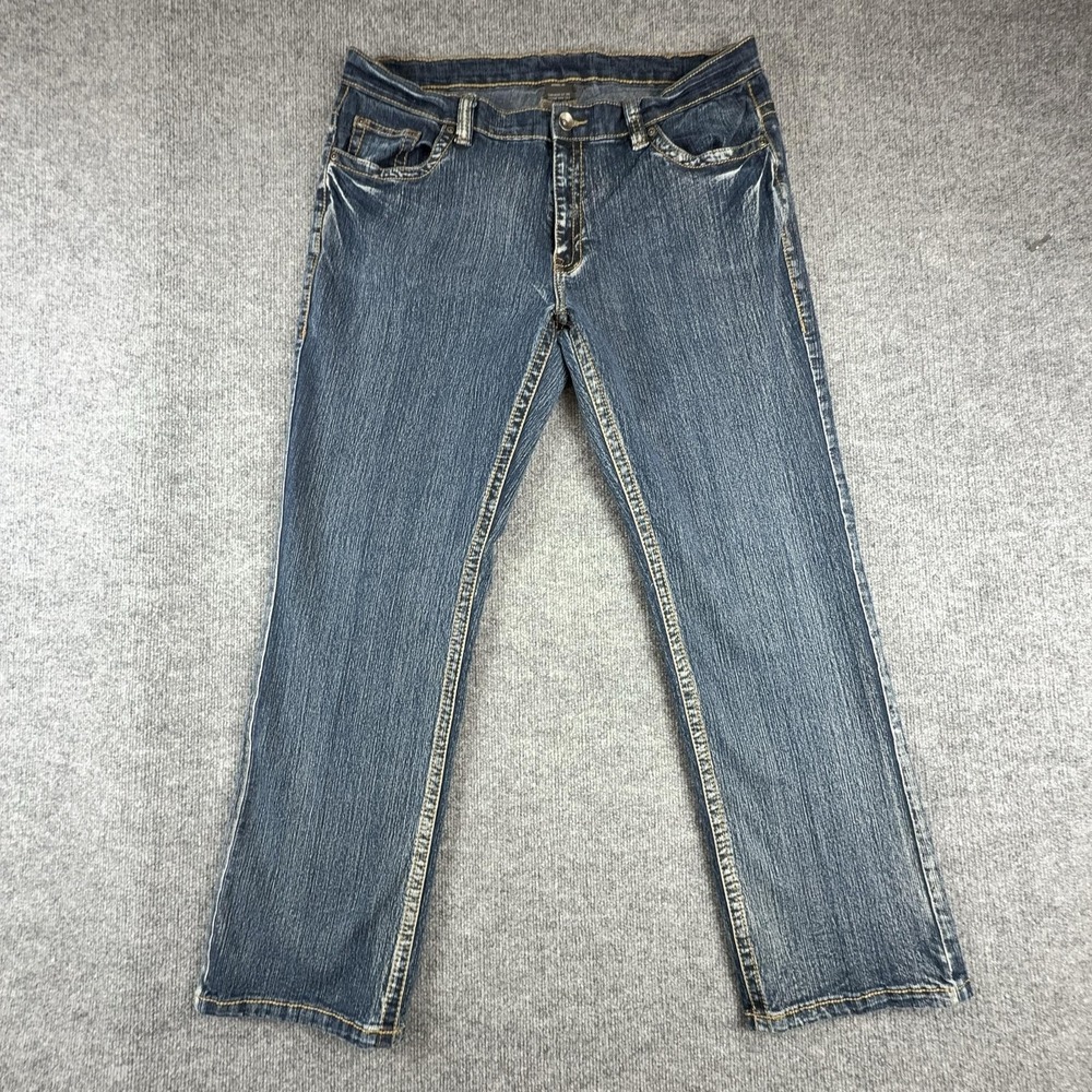 Road Runner Jeans Mens 40x30 Blue Medium Wash Straight Stretch Denim Pants